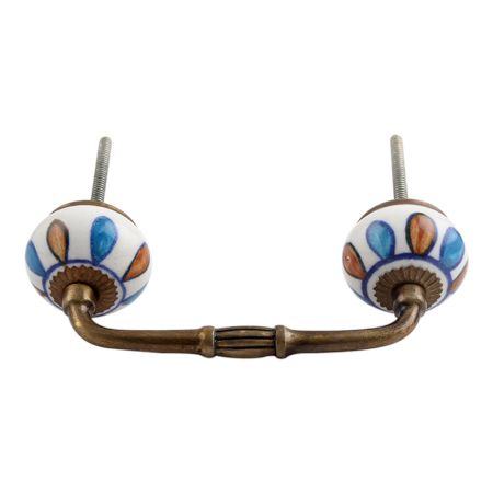 Faded Bluish Ceramic Bridge Handle